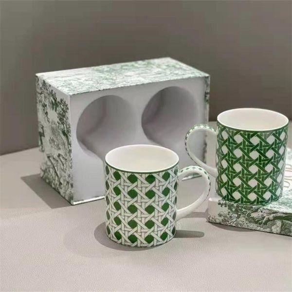 

mugs ceramics double cups set with gift box bone china porcelain birthday present for tea milk coffee water useful luxury 350ml