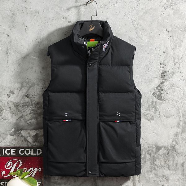 

men 2021 new down cotton majia autumn and winter korean fashion slim fit warm vest coat, Black;white