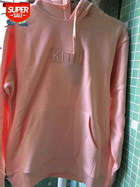 

kith hoodies sweatshirts men women fleece embroidery logo pullover kith hooded hoody #0h5r, Black