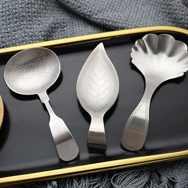

stainless steel scoop shell shape spoon shovel coffee scoops sugar powder shovel kitchen tools