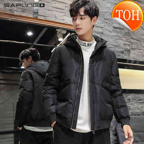 

jackets -20 down degree winter men's short hooded coat 2021 new korean youth male thickening warm men fashion parkas jacket, Black