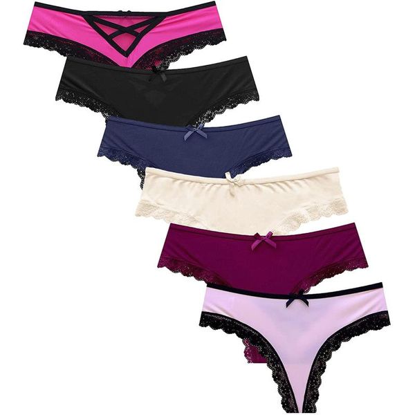 

women's panties women low waist breathable underwear ladies solid color soft underpants edge crossband shaping briefs bragas mujer chic, Black;pink