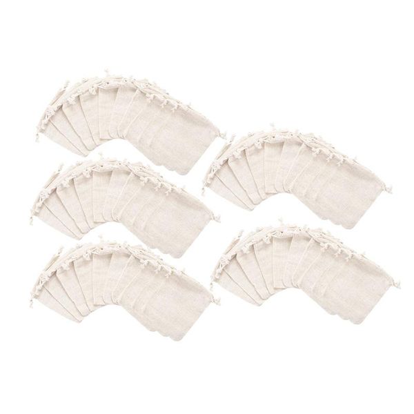 

50ps cotton bags cotton muslin bags drawstring muslin bag for wedding party favor and diy craft (5x7 inch)