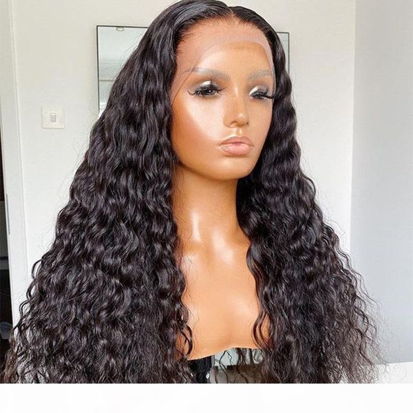 

fake scalp 250 density loose curly 13x4 lace front human hair wigs brazilian 360 lace frontal wig with baby hair you may remy, Black;brown