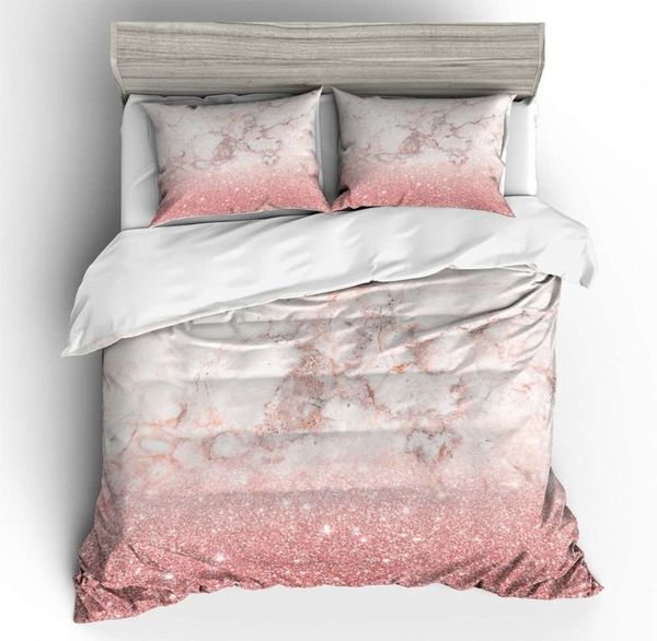 

luxury microfiber duvet cover set marble texture bedding set bedroom bed linen set pillowcase girls bedcloth twin full