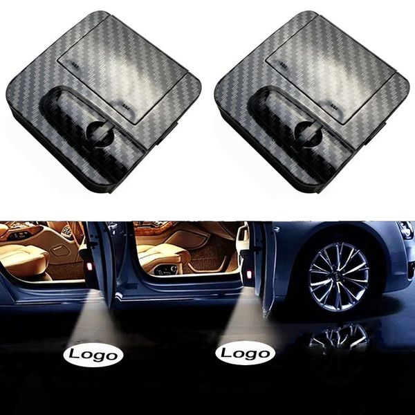 

interior&external lights 1pcs no magnet shadow lamp projector light car led wireless door logo welcome decor laser accessories
