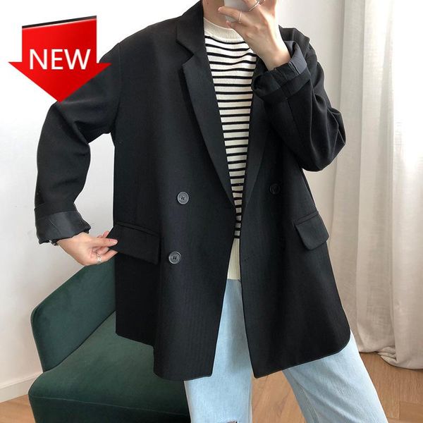 

coat casaco feminino for women elegant coat outerwear 2021 women spring blazer turn down collar vintage, White;black