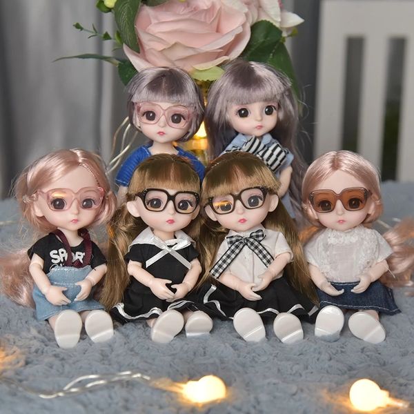 

3d eyes fashion college style set doll girl diy dress up toys christmas gift