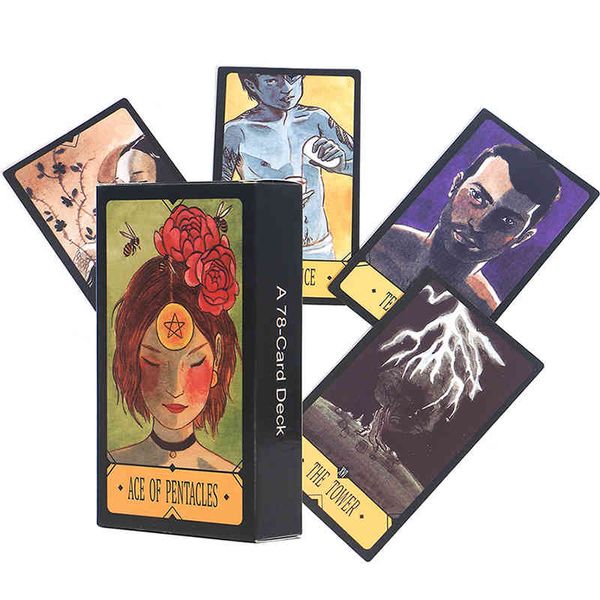 

new 12cm * 7cm ace of pentacles five pointed star tarot cards tarot oracles card cards black friday deals
