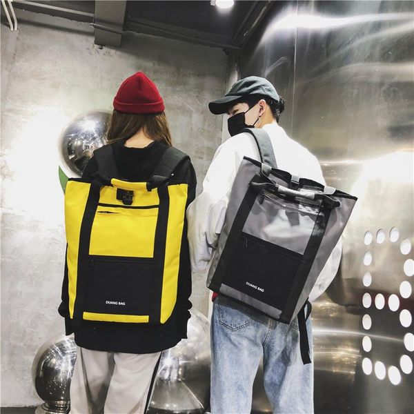 

backpack ackpack men's fashion trend color dig bag ins super fire high school students 15.6 inch computer