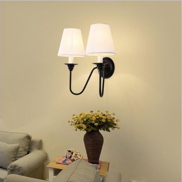 

wall lamp american country e14 industrial wind single and double head retro iron lamps