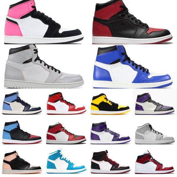 

mens basketball shoes 1s 1 2021 fashion womens sports shoes chicago obsidian banned shadow storm blue unc crimson tint bred outdoor sneakers