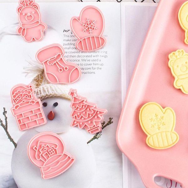 

baking moulds christmas cookie mold biscuit stamper diy cartoon mould cutters tools cake decorating