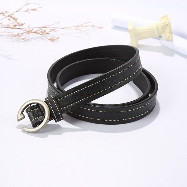 

women pants dress strap ladies leather belts with alloy retro buckle female cowskin belt designer women's jeans belt, Black;brown