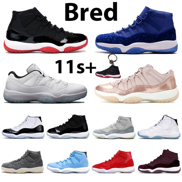 

high 11s basketball shoes bred heiress night maroon pantone cool grey concord space jam low legend blue rose gold mens trainers, White;red