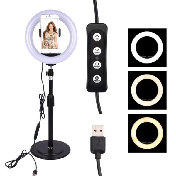 

selfie ring light dimmable with phone holder for live streaming video pography gr5 led panel lights