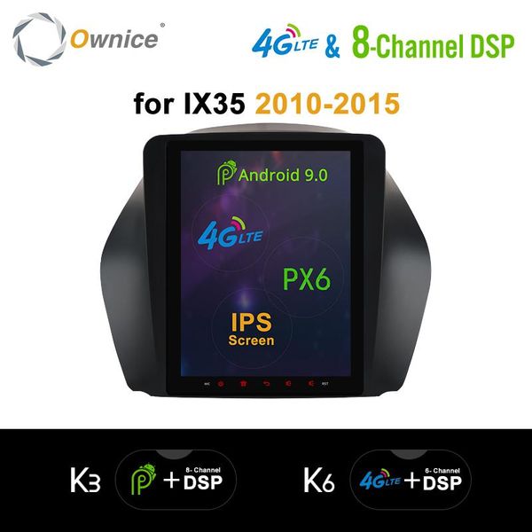 

player ownice hdmi vertical screen px6 8 core android 9.0 car dvd radio 4g dsp gps navigation for tucson ix35 2010 - 2021