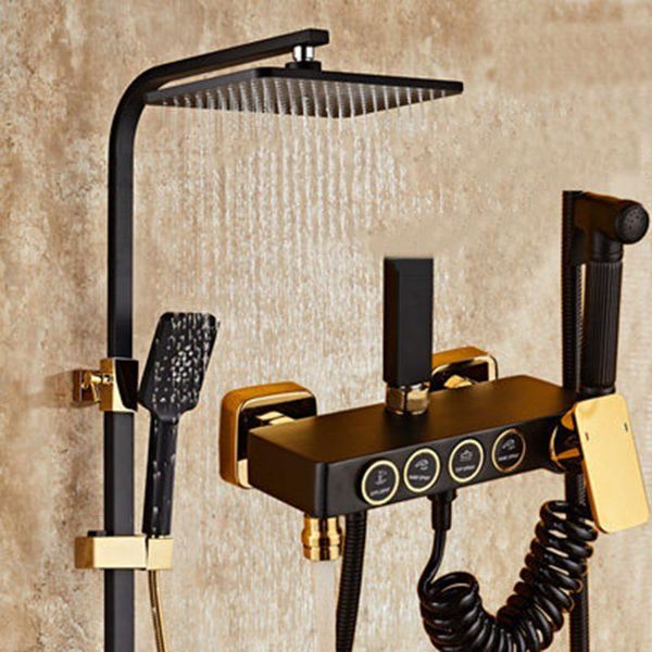 

bathroom shower sets constant temperature set full copper home bath automatic control mixing valve pressurized rain