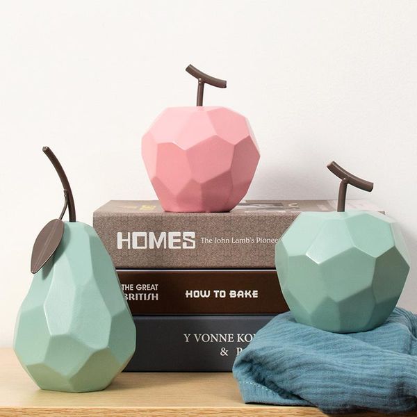 

decorative objects & figurines resin origami apple pear ornaments modern minimalist style living room decora model soft decorations fruit
