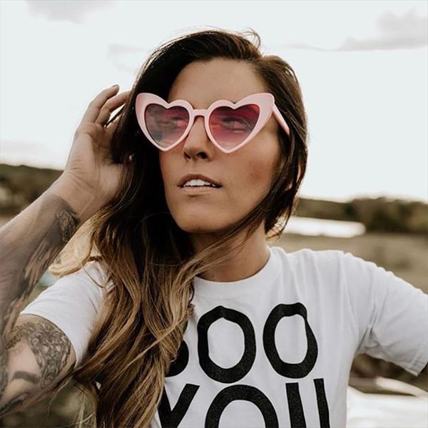 

love heart shaped sunglasses retro uv400 women fashion glasses vintage female cute lolita eyewear girls shades, White;black