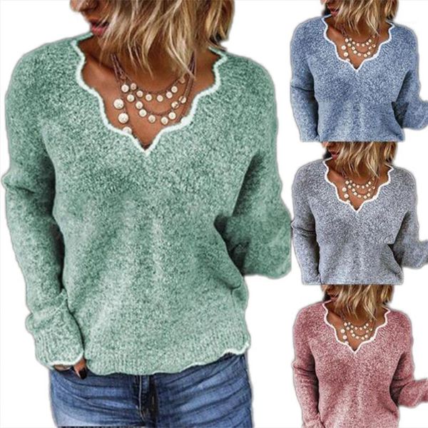 

plus size loose women's sweater knitted pullover 2021 autumn and winter fashion ladies soft warm jumper sweaters, White;black
