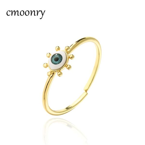 

bangle cmoonry brand vintage bohemian gold color copper 2021 fashion evil eye charm bracelet & women jewelry gift, Black