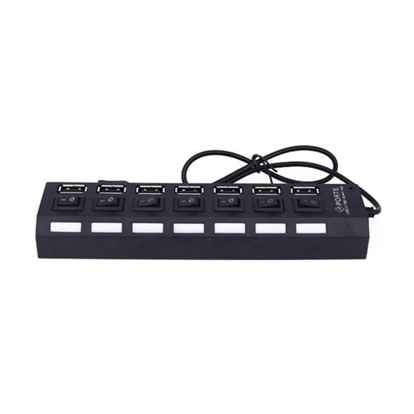 

hubs micro usb hub 2.0 multi 7 ports high speed switch splitter pc computer accessories