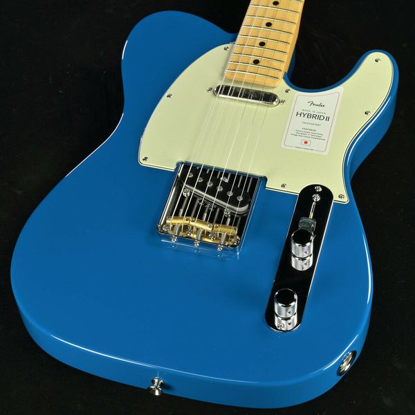 

made in japan hybrid ii tele forest blue maple electric guitar