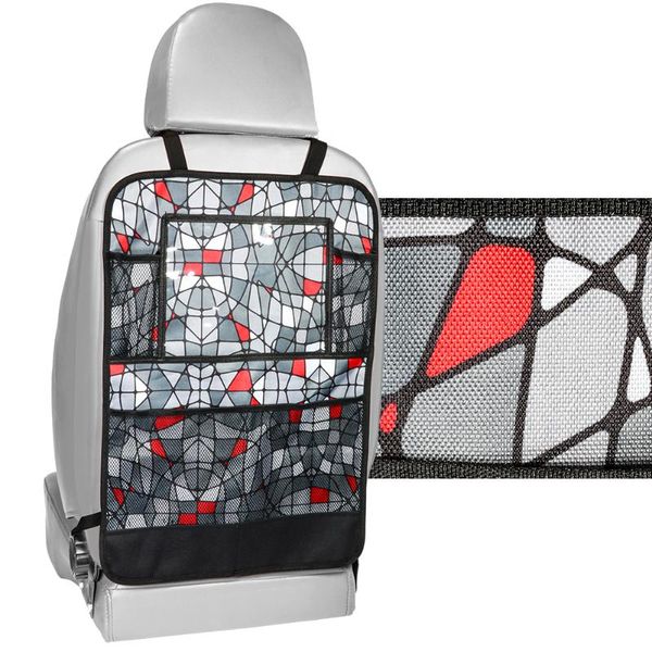 

car organizer seat back hanging multi-pocket storage bag oxford cloth auto tablet phone holder pouch accessory stowing tidying