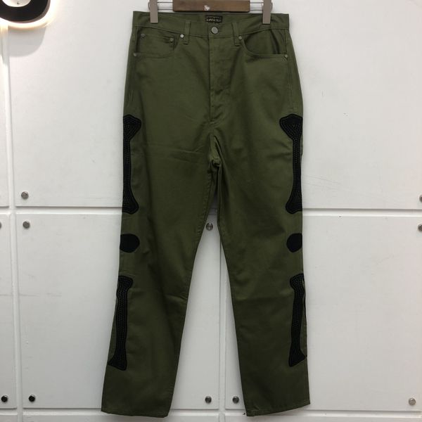 

2021 new embroidery bones overalls men women 1:1 oversize kapital cargo pants trousers joggers sweatpants vmo3, Black