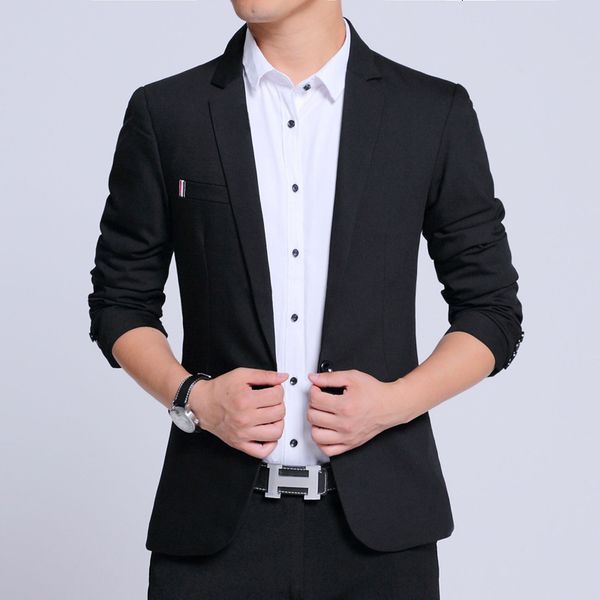 

spring 2021 and autumn casual fit small men's bus suit coat, White;black