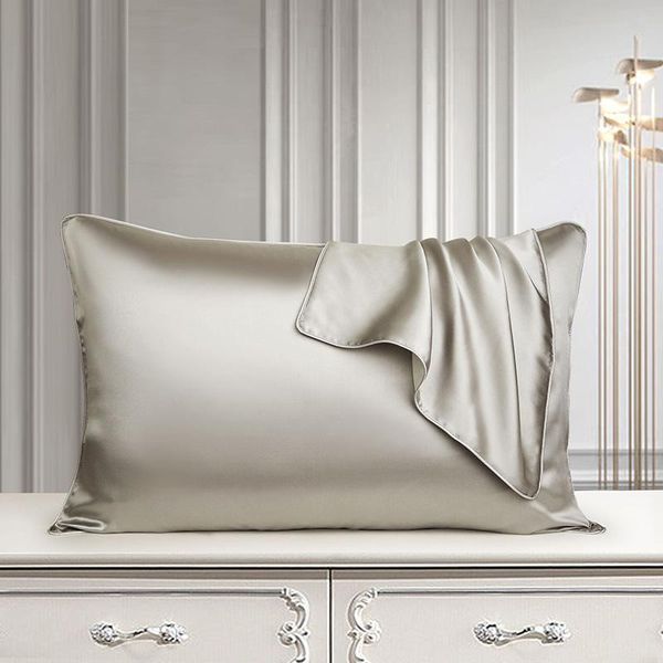 

pillow case natural mulberry silk pillowcase high end quality pure solid color cover 48x74cm envelope