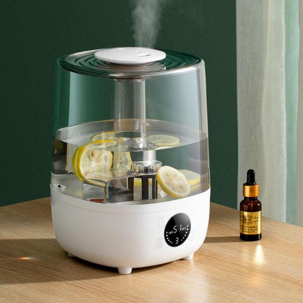 

humidifiers 100-240v 4.5l smart air humidifier with remote control timer double mist for home office essential oil aroma diffuser adjustabl