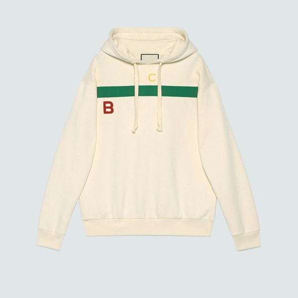 

men's sweater hoodie letter embroidered new round neck long sleeve jacket loose fashion fall winter clothings-xl, Black