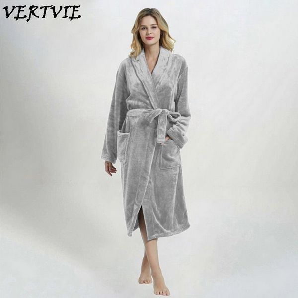 

gym clothing men women robes winter warm coral fleece nightdress sleepwear autumn solid plush couple bathrobe thick female robe, White;black