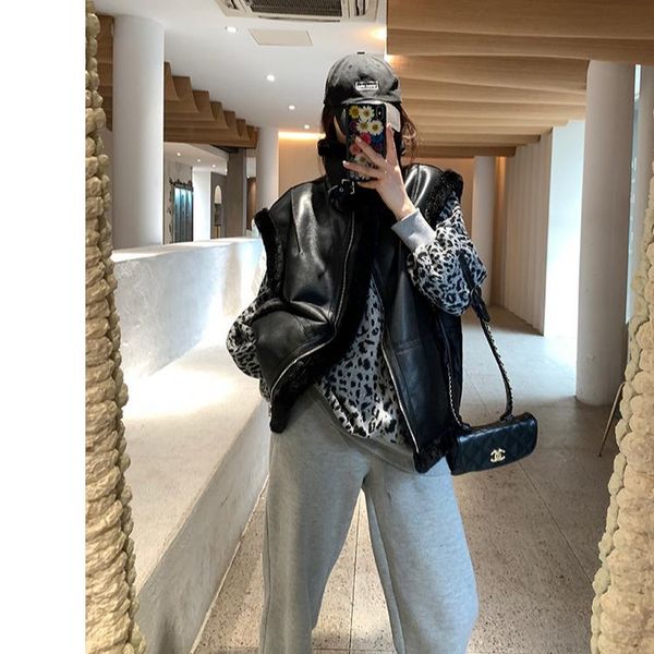 

women's vests korean fashion womens vest streetwear sleeveless jacket women clothes 2021 woman waistcoat winter coat tank p304, Black;white