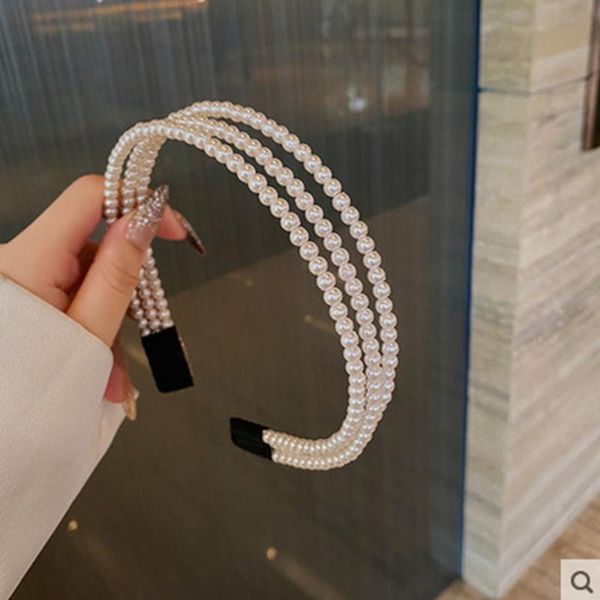 

hair clips & barrettes pearl headband female fashion super fairy french net red press hairpin headdress, Golden;silver