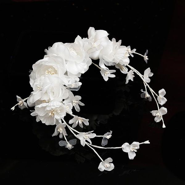 

headpieces simple bride yarn silk flower headwear beautiful vintage hair accessories style wedding bridal vines, Silver