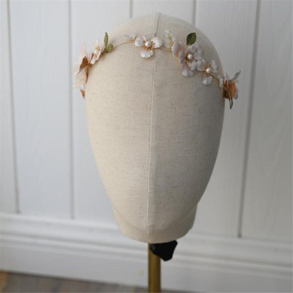 

hair clips & barrettes korean bride wedding headpieces luxury baroque vintage gold flower charms crown headband bridal vines jewelry accesso, Golden;silver