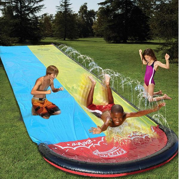 

beach pool & accessories 2021 inflatable water slide 16ft double racer kids summer park backyard play fun outdoor splash slip n wave rider