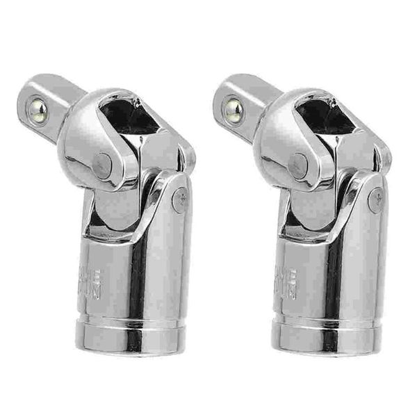 

elbow & knee pads 2 pcs 1/4 gimbal joint socket wrench car repair tools rotary sleeve, Black;gray