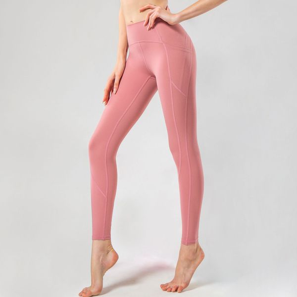 

sports tights with high waist and hip lifting peach nude splice pockets for fitness yoga pants, Black;white