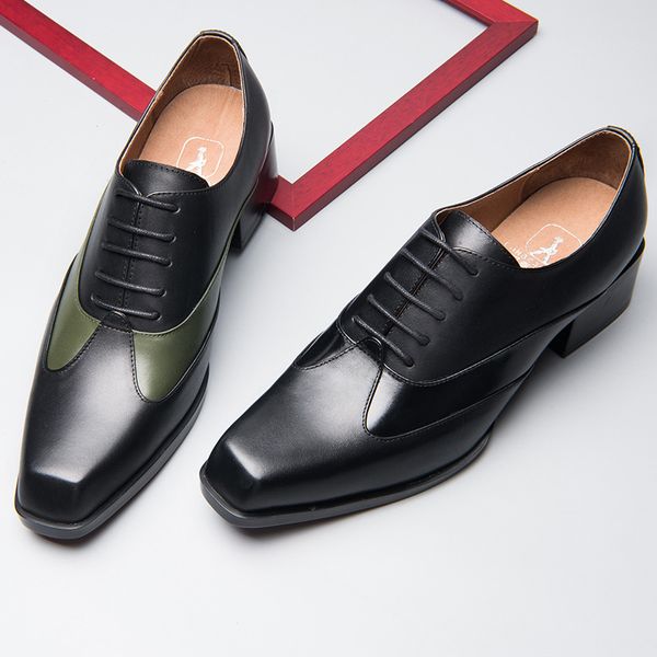 

the strange new trend frontline men shoes, upper layer of small head office increased luxury unique shoes tg8k, Black