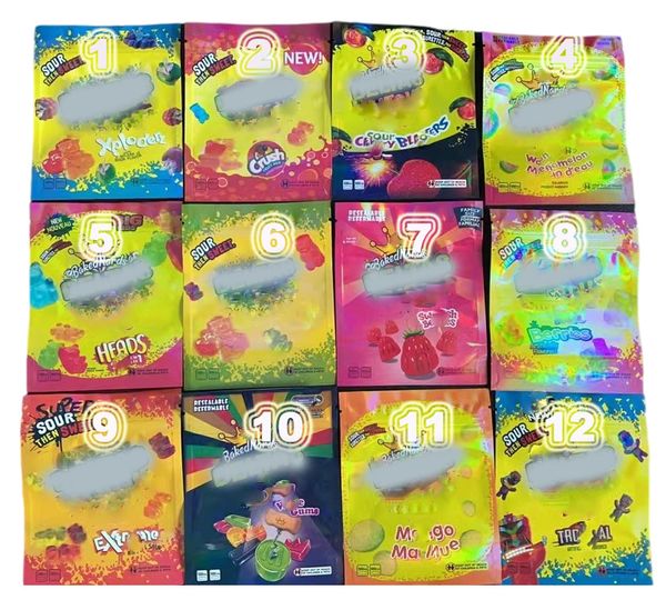 

customized de edible mylar package sour gummies crawlers bag packaging for original gummi candy gummy edibles smell proof bags zipper packag
