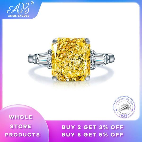 

cluster rings aneis bagues 925 sterling silver yellow dazzling z ring for women engagement luxury anniversary finger jewelry drop, Golden;silver