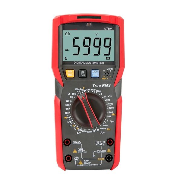 FreeShipping Professionale Multimetro Digitale Vero RMS NCV 20A Corrente AC Voltmetro Tester di Resistenza di Capacità