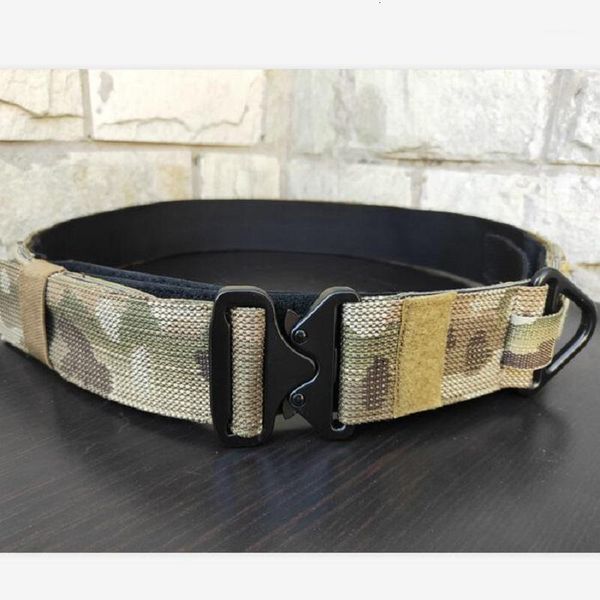 

outdoor tyr army fighter belt multicam hunting shooter belt double layer hard nl6 material1, Black;blue