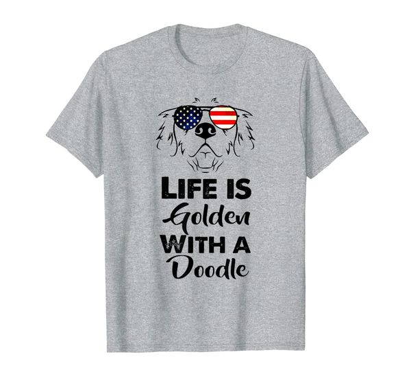 

Life Is Golden with a Doodle-Goldendoodle T Shirt, Mainly pictures