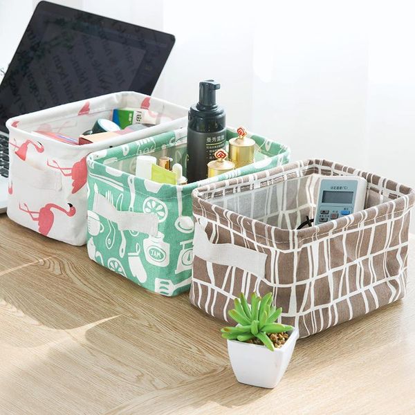 

storage baskets deskbasket container organizer fabric home bags sundries underwear toy boxgarden