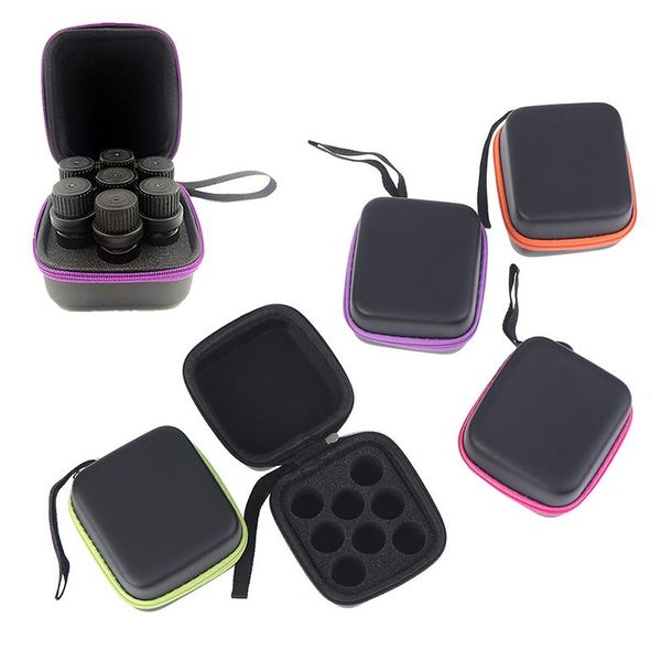 

storage bags 5ml 7 compartments essential oil bag carrying holder case women hands cosmetic makeup bottle organizer